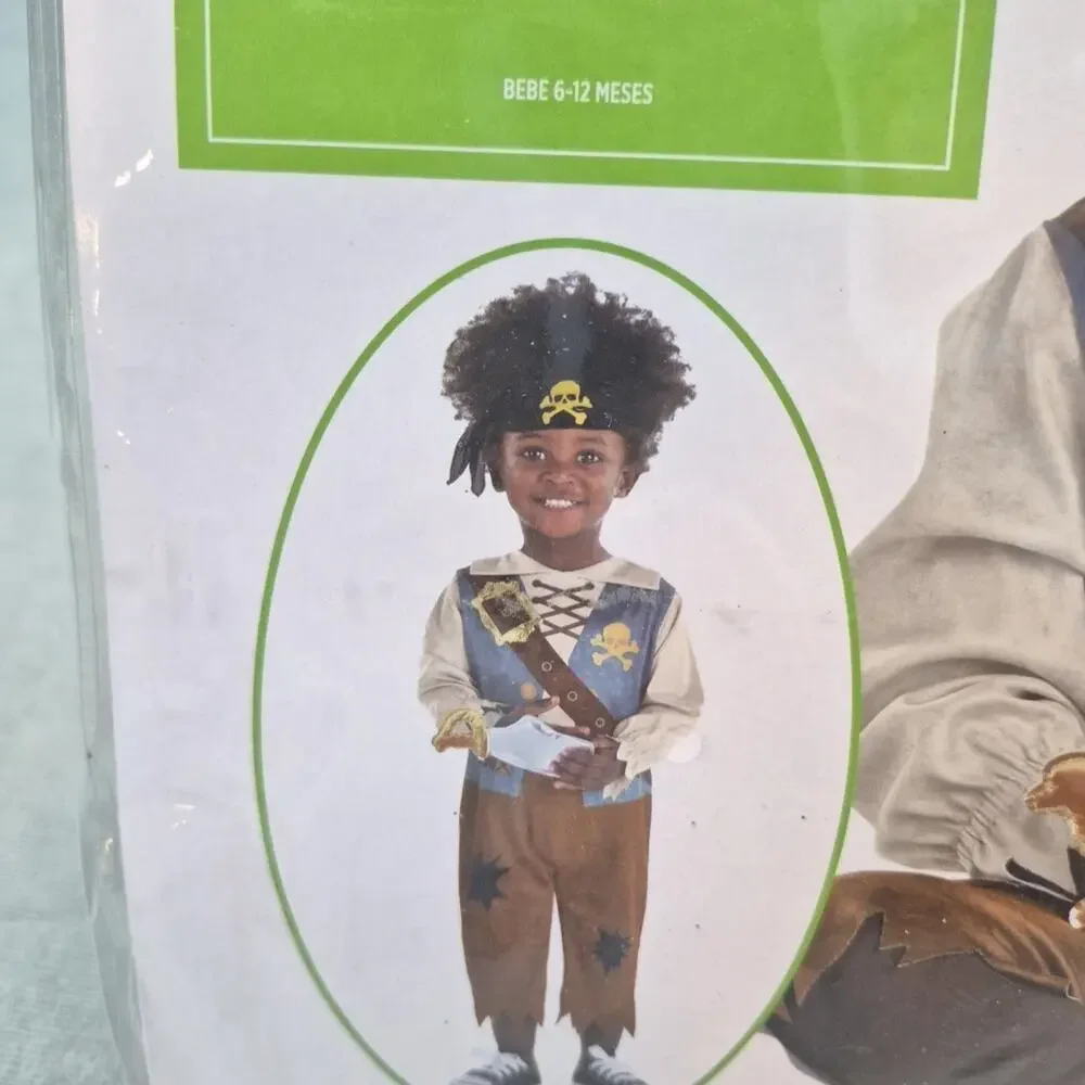 Shipwrecked Pirate Buccaneer Infant 6-12 Months Kids Baby Halloween Costume NEW